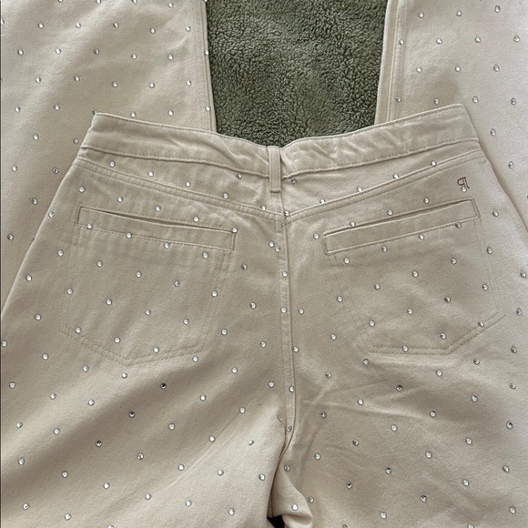 Anthropology Pilcro Sparkle Cream Textured Pants - Picture 10 of 10